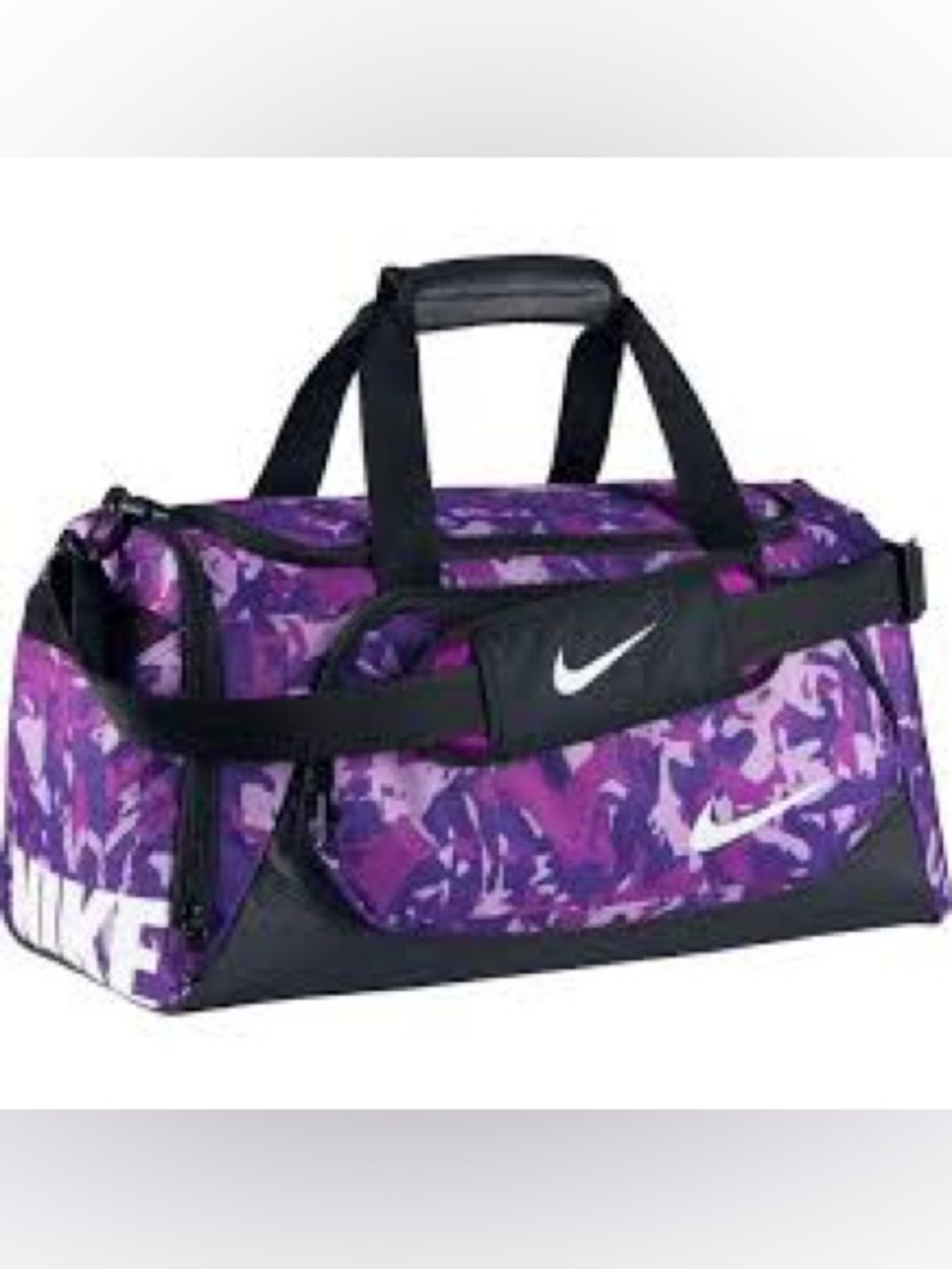 Nike Team Training Purple Violet Camo Travel Duffel Bag